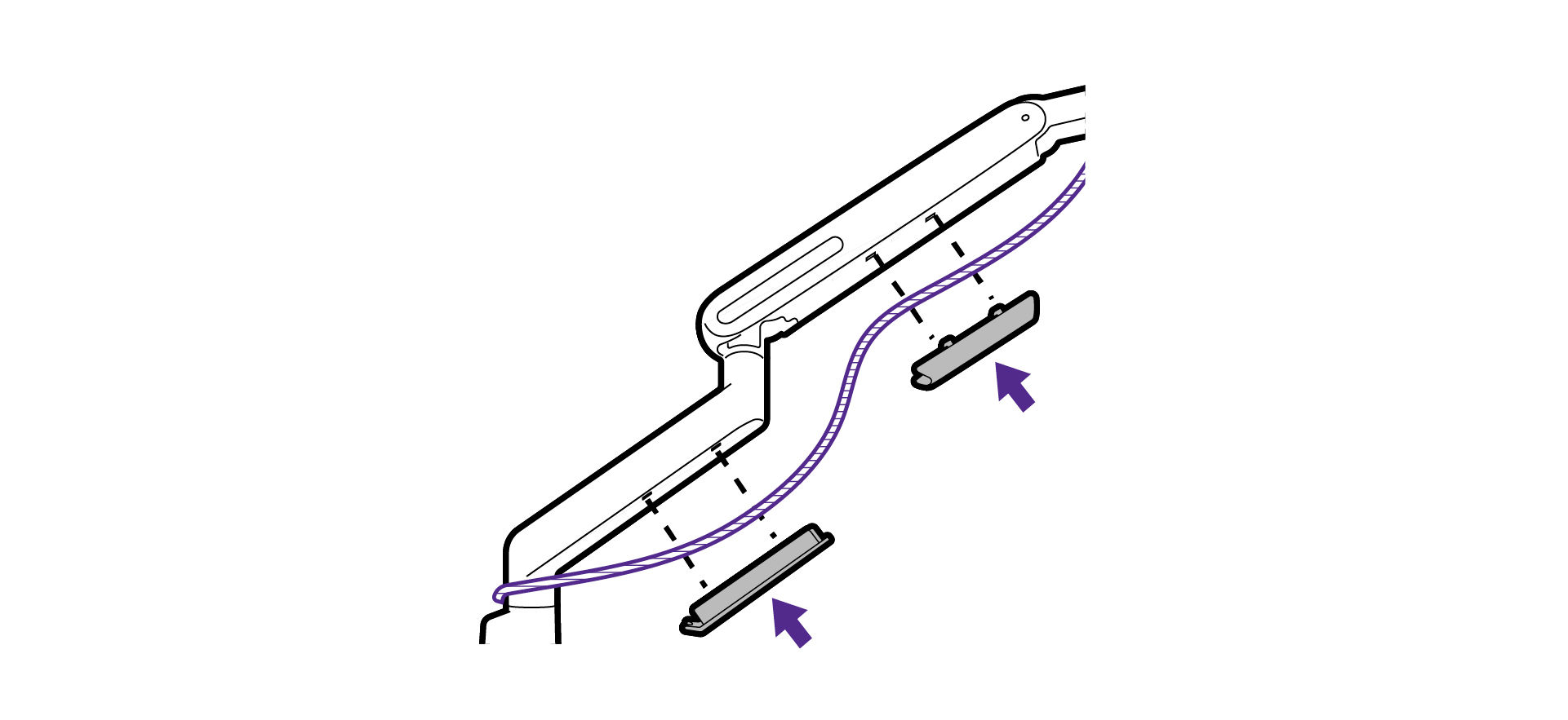 Route the cables properly and re-install the cable covers.