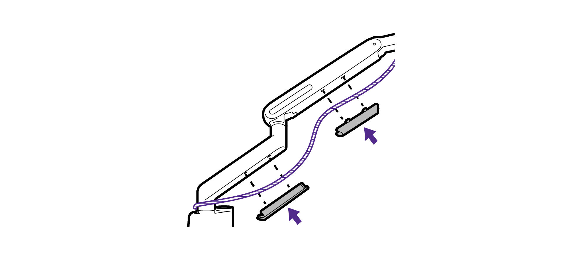 Route the cables properly and re-install the cable covers.