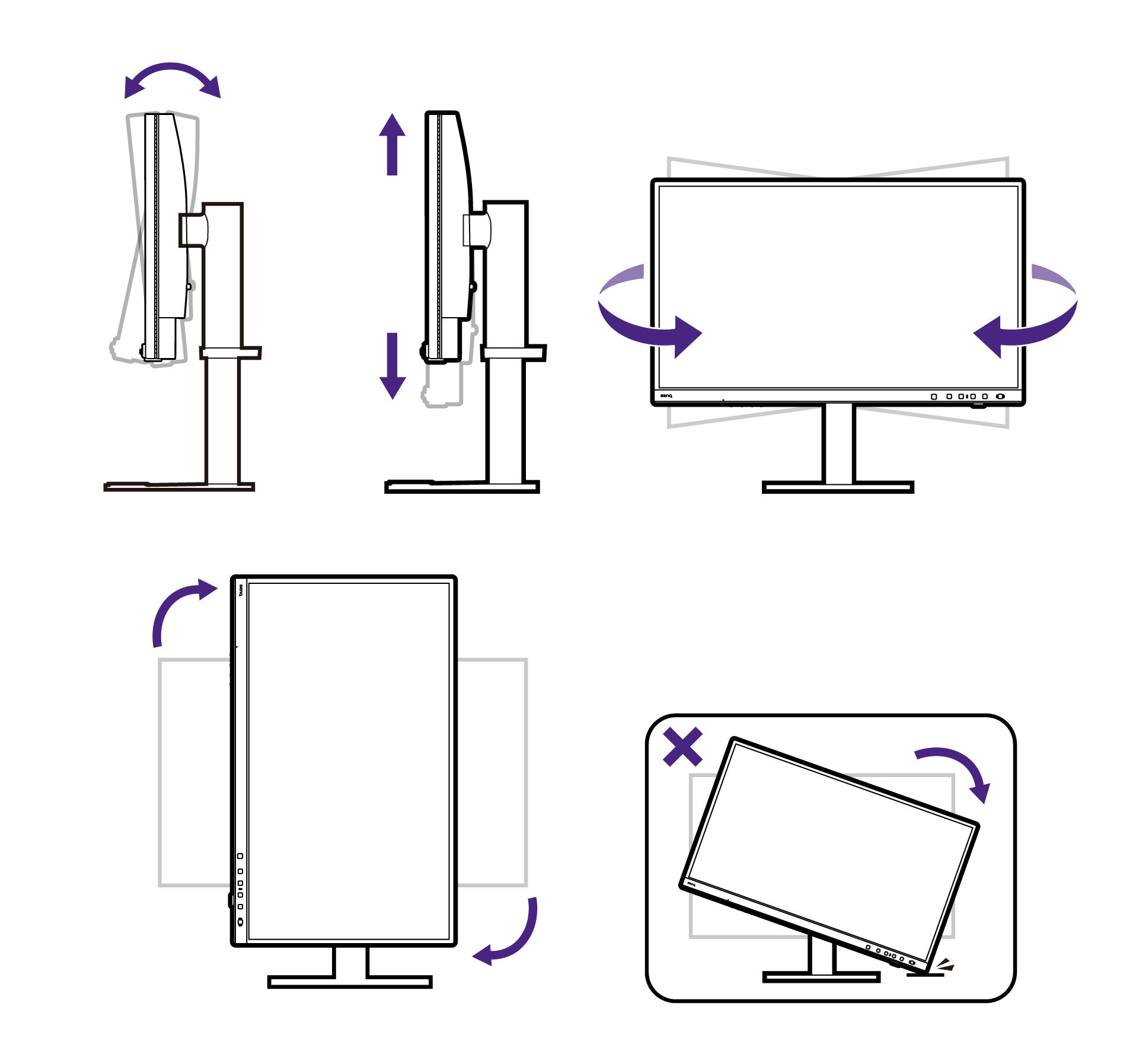 Adjust the viewing angle.