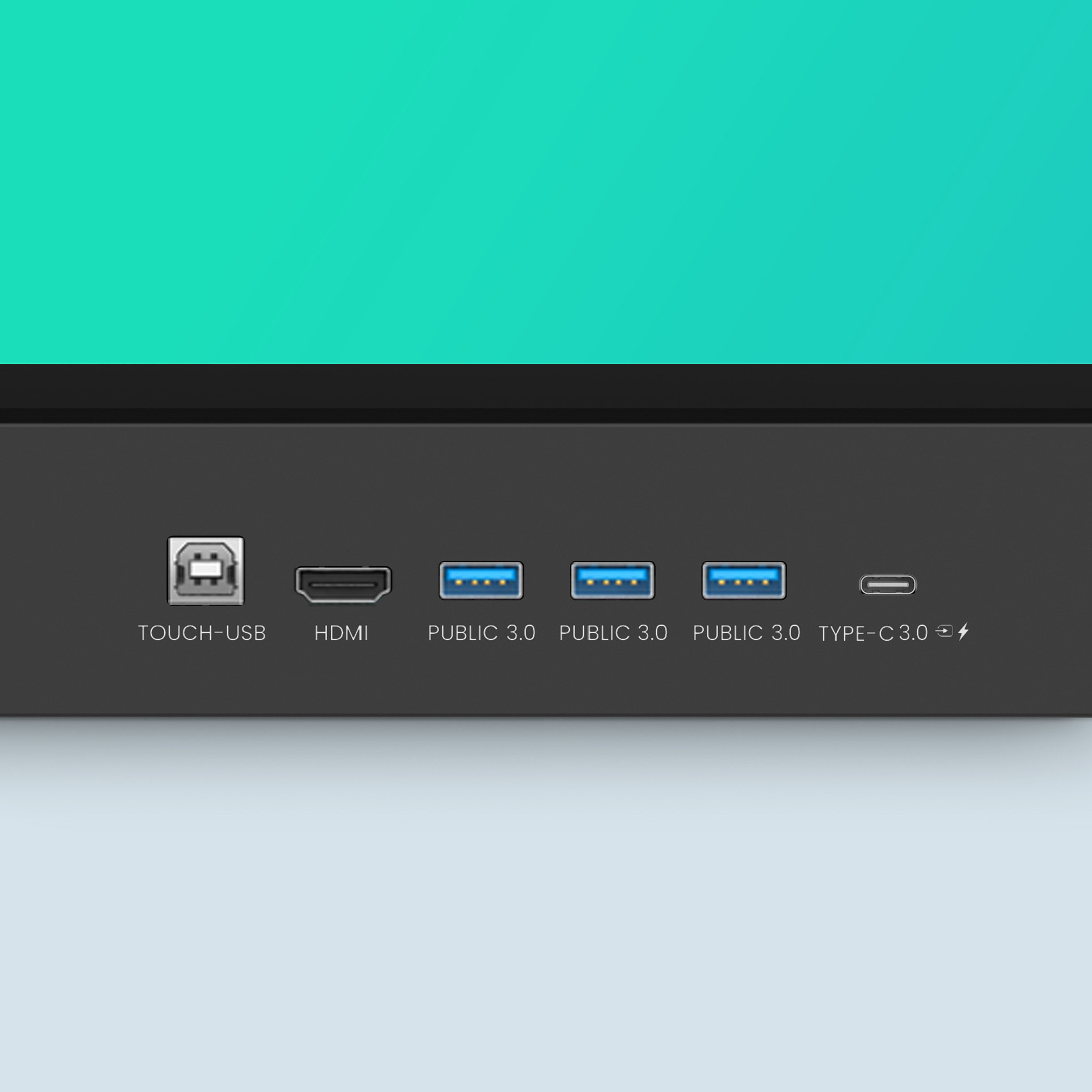 BenQ Smart Board with multiple ports and wireless connectivity, allowing seamless integration with laptops and other input/output devices.