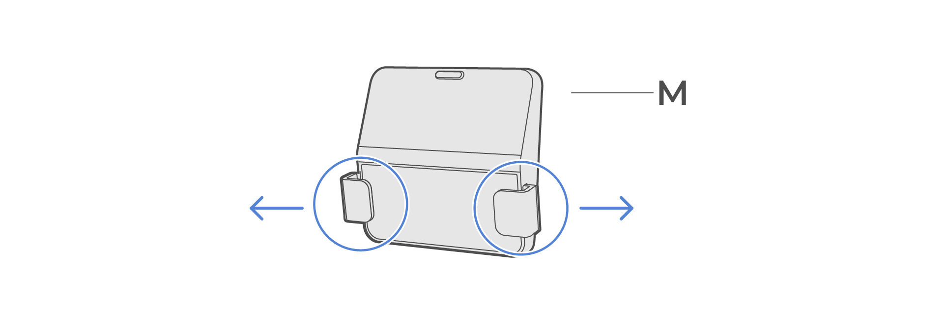 Spread the clips outward.