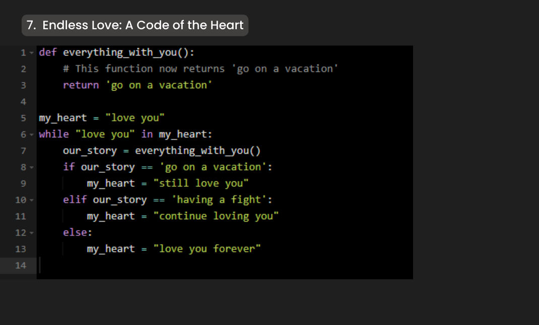 BenQ Coding Challenge-Endless Love_A Code of the Heart in Python