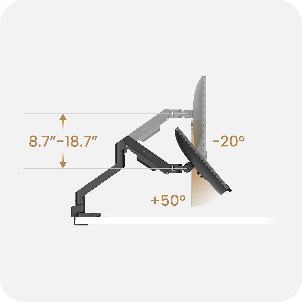 BENQ モニターアーム BenQ Ergo Monitor Arm – 44lbs Heavy-Duty, Desk Protection
