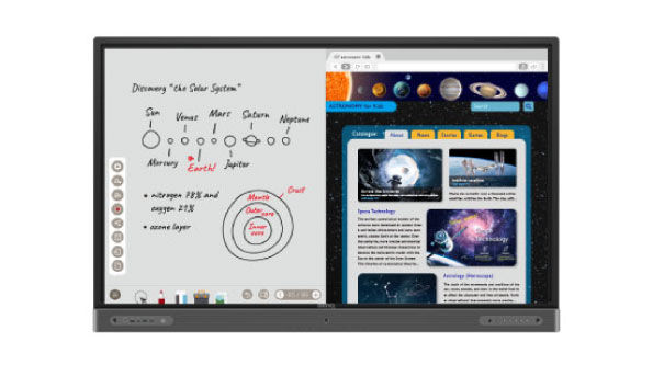 RP8602 anti-bacteria Interactive digital whiteboard with EZwrite digital whiteboarding software and internet browser 