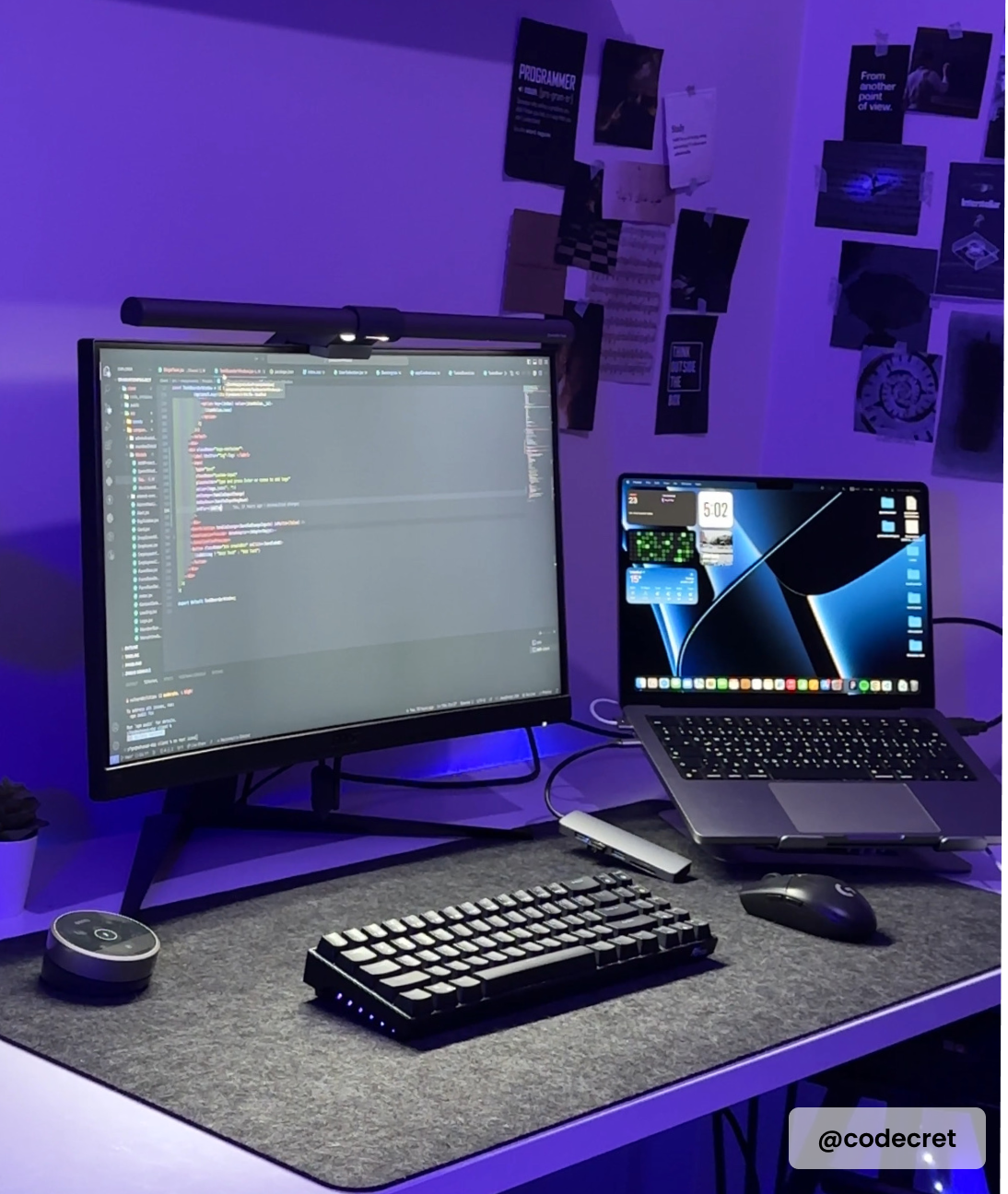 Dark Mode + Warm Lighting Setup