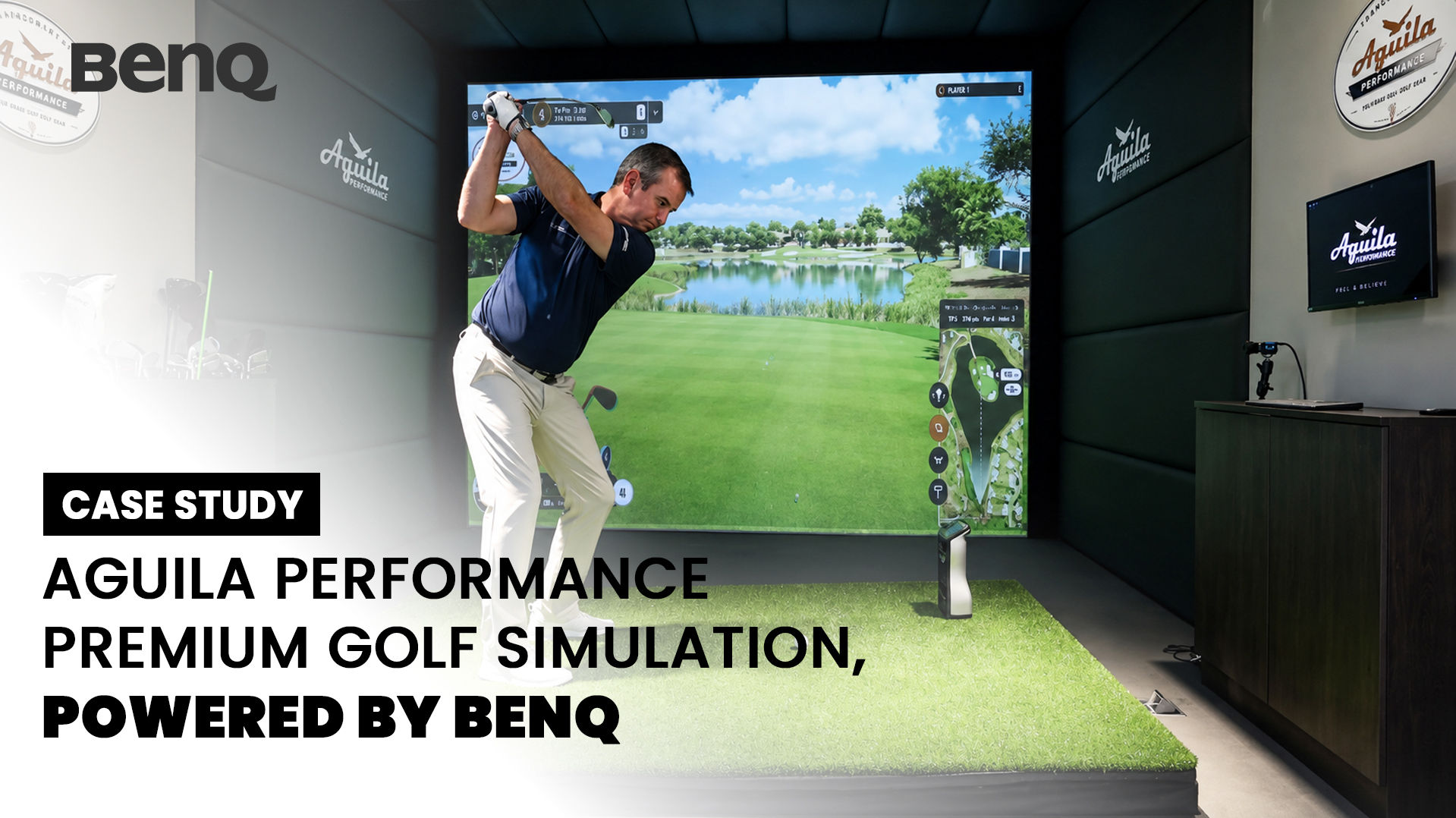 Golf Simulator Projector Case Study | BenQ Powers Aguila Performance Dubai