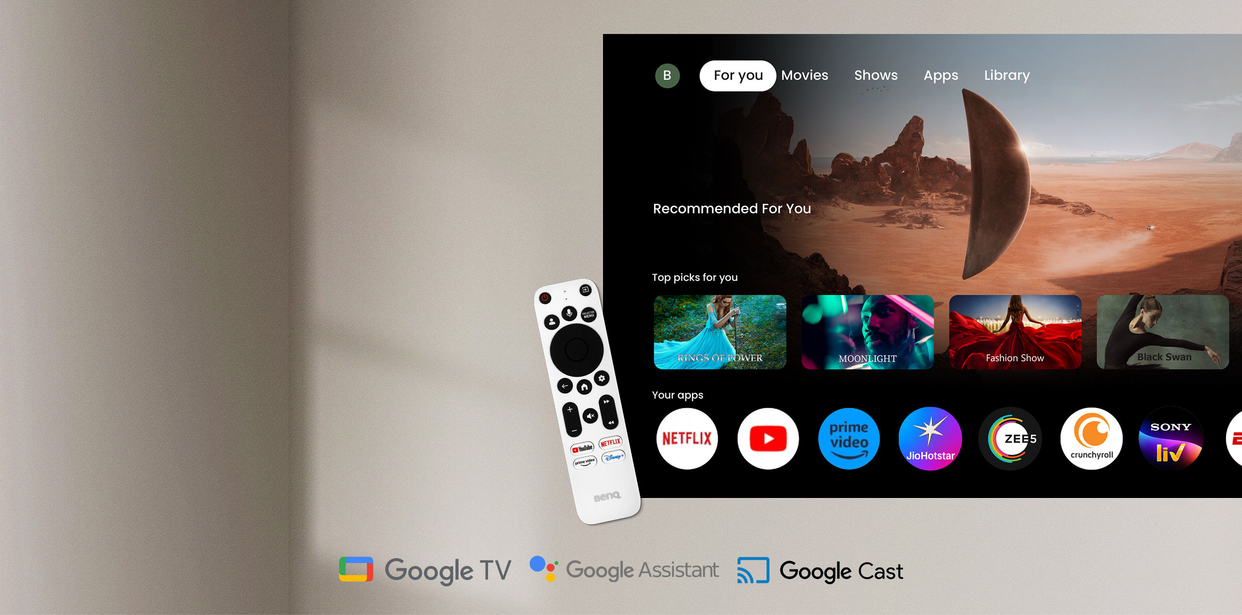 Officially Licensed Google TV. Stream What You Love, with Ease