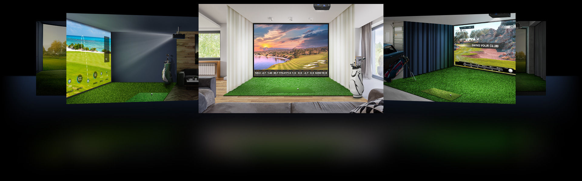 Authentic Setup for golf simulators