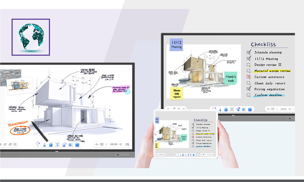 Now your team can securely collaborate from anywhere with a simple tap from any network.  You can record and email the session to keep everyone on the same page.