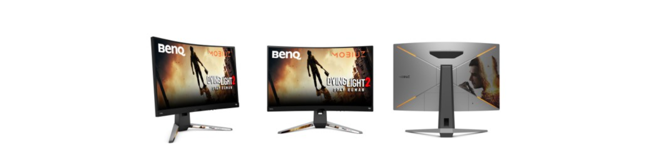 Der BenQ MOBIUZ EX3210R in der Dying Light 2 - Stay Human Night Runner’s Edition