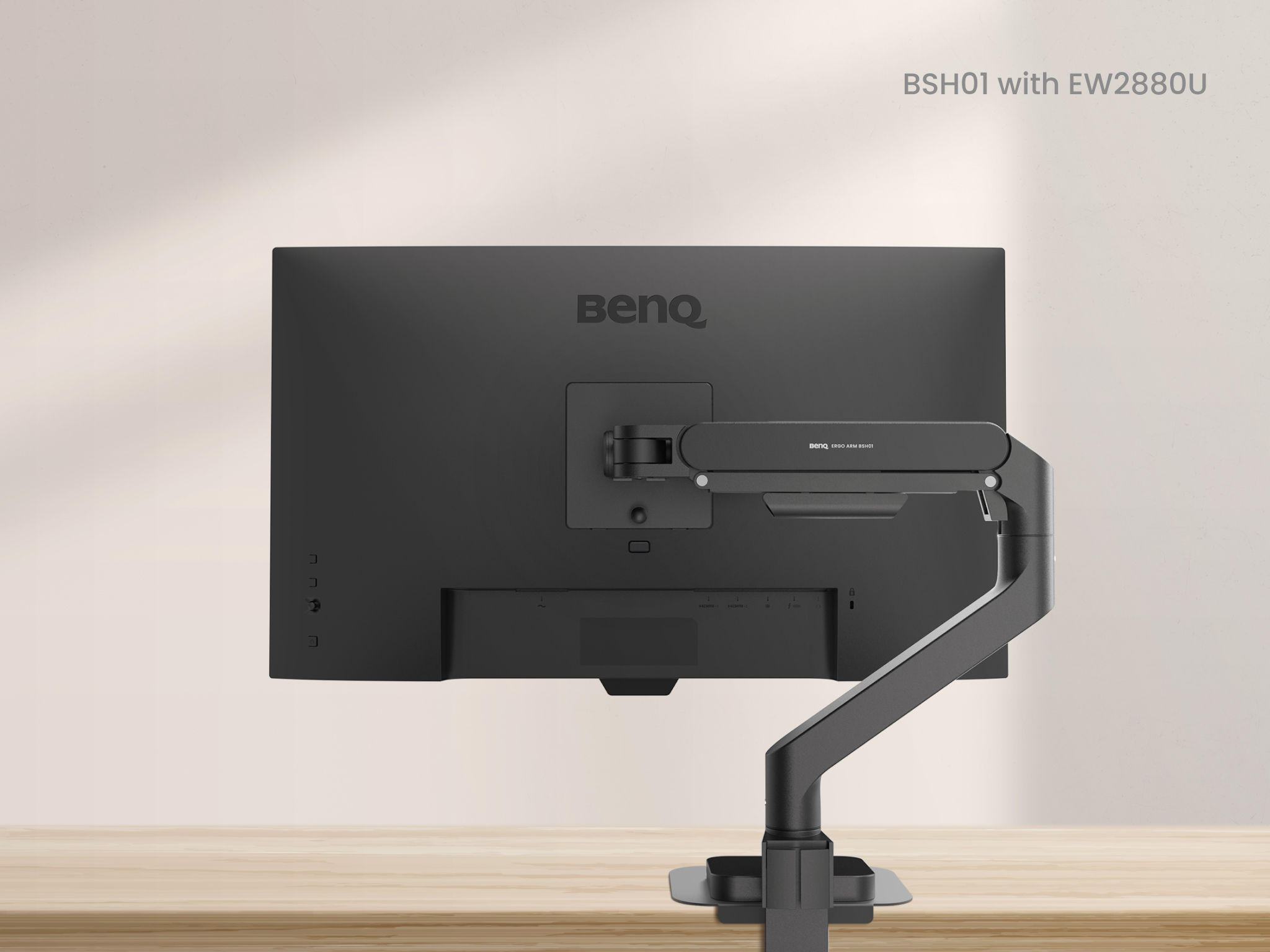 EW2880U monitor with BenQ Ergo Arm BSH01