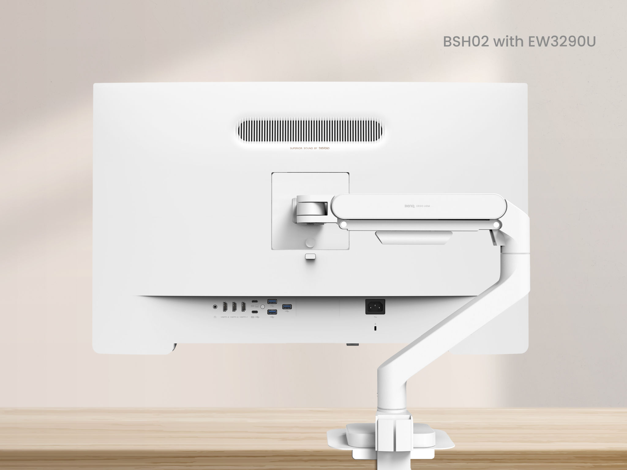 EW3290U monitor with BenQ Ergo Arm BSH02