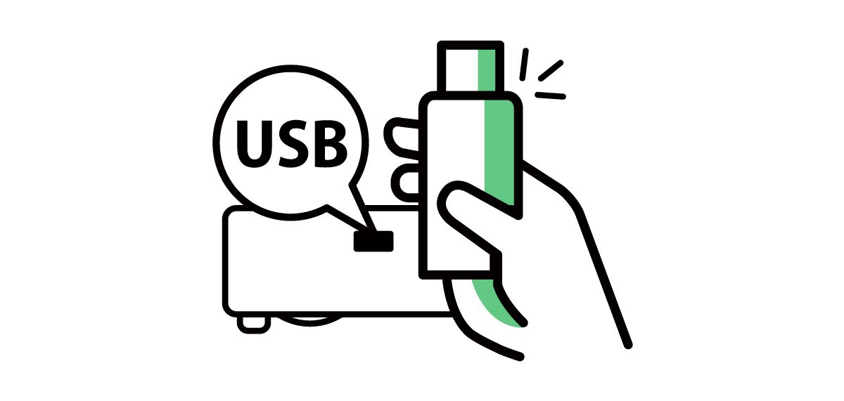 USB prenant en charge un large éventail de formats de fichiers, y compris les fichiers JPEG, PDF, Microsoft Word, Excel et PowerPoint
