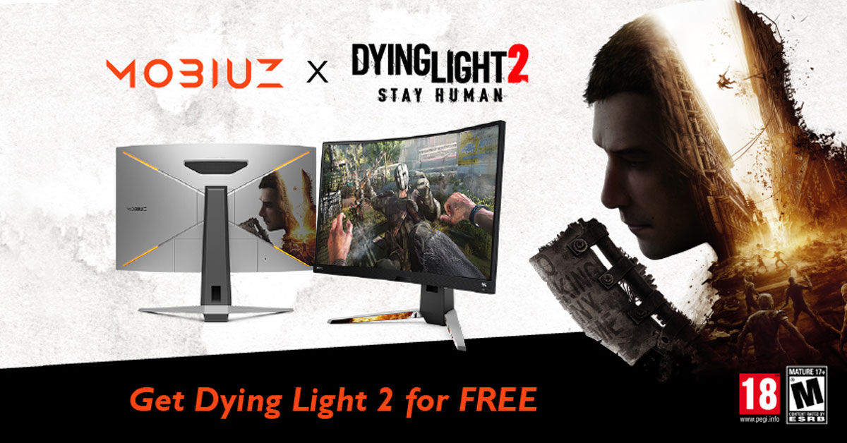 BenQ Mobiuz EX3210R - Monitor curvo de computadora para juegos de 32  pulgadas 2K VA 165Hz con código de vapor gratuito, Dying Light 2 Night  Runner's