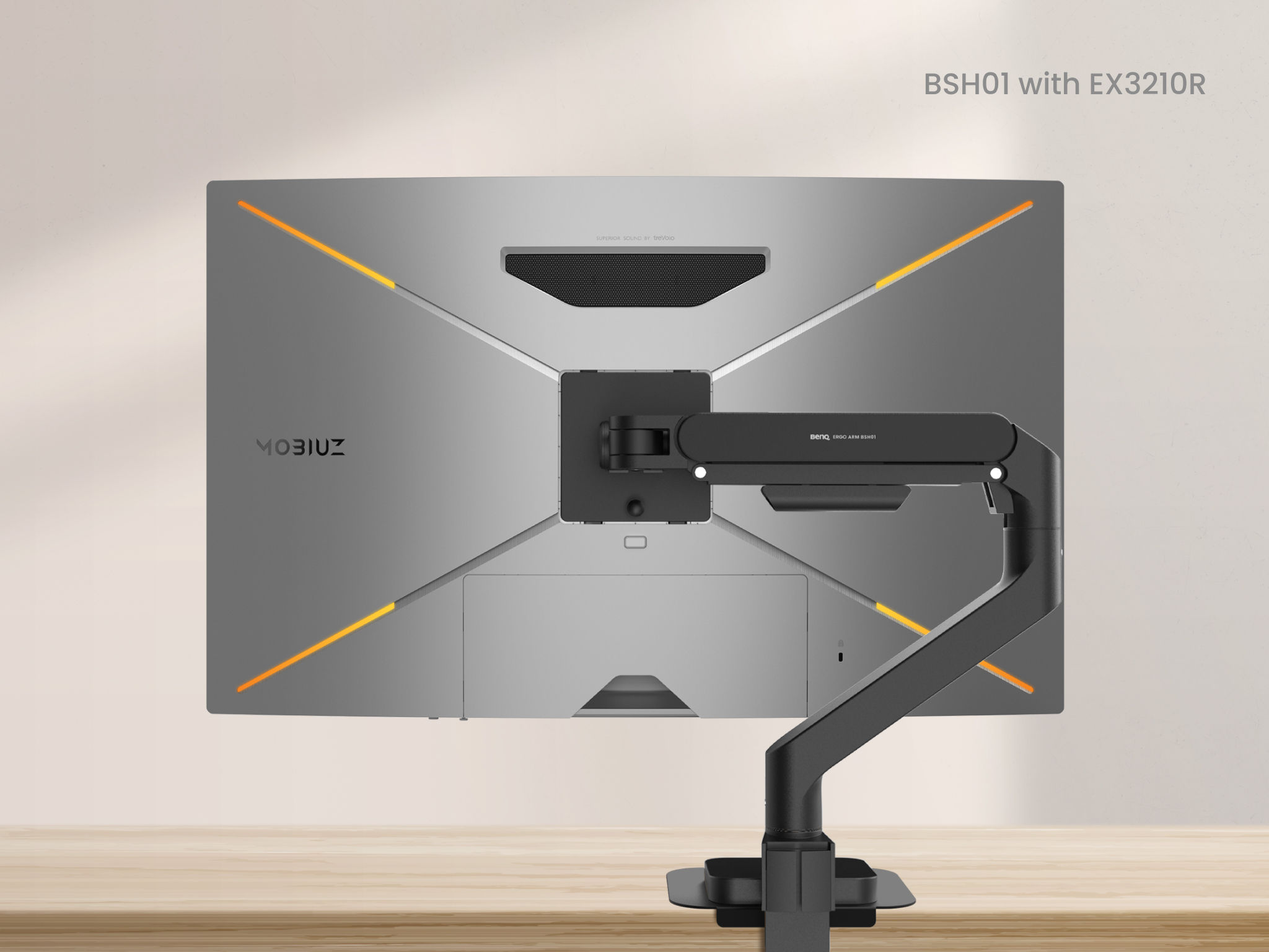 EX3210R monitor with BenQ Ergo Arm BSH01