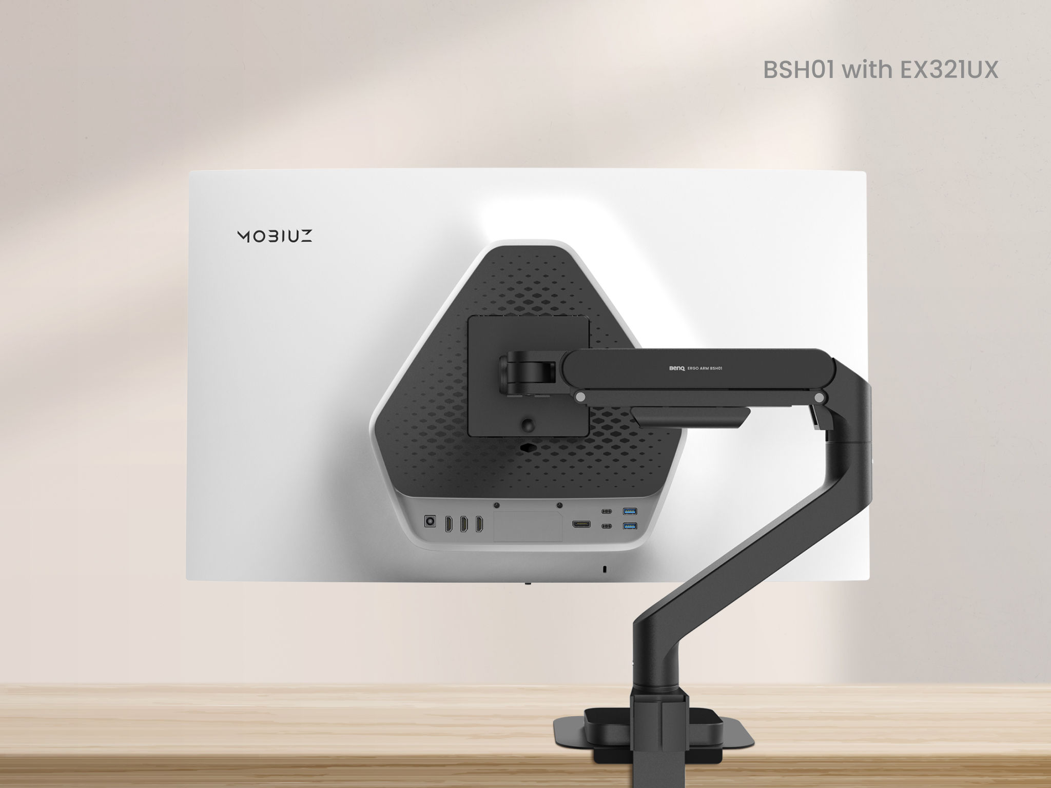 EX321UX monitor with BenQ Ergo Arm BSH01