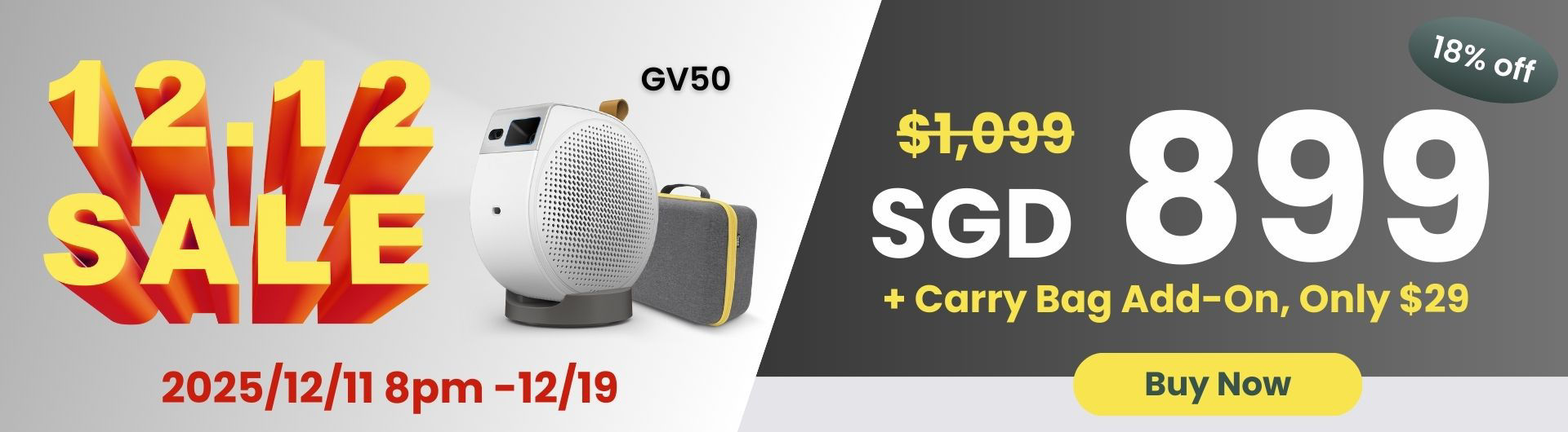 BenQ GV50 portable ceiling projector is perfect for bedtime movies