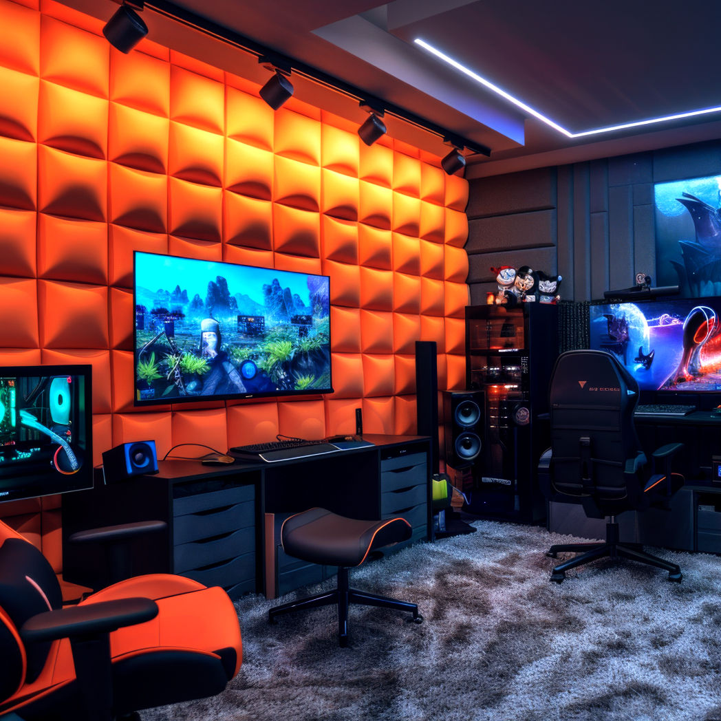 PC game room with soundproofing