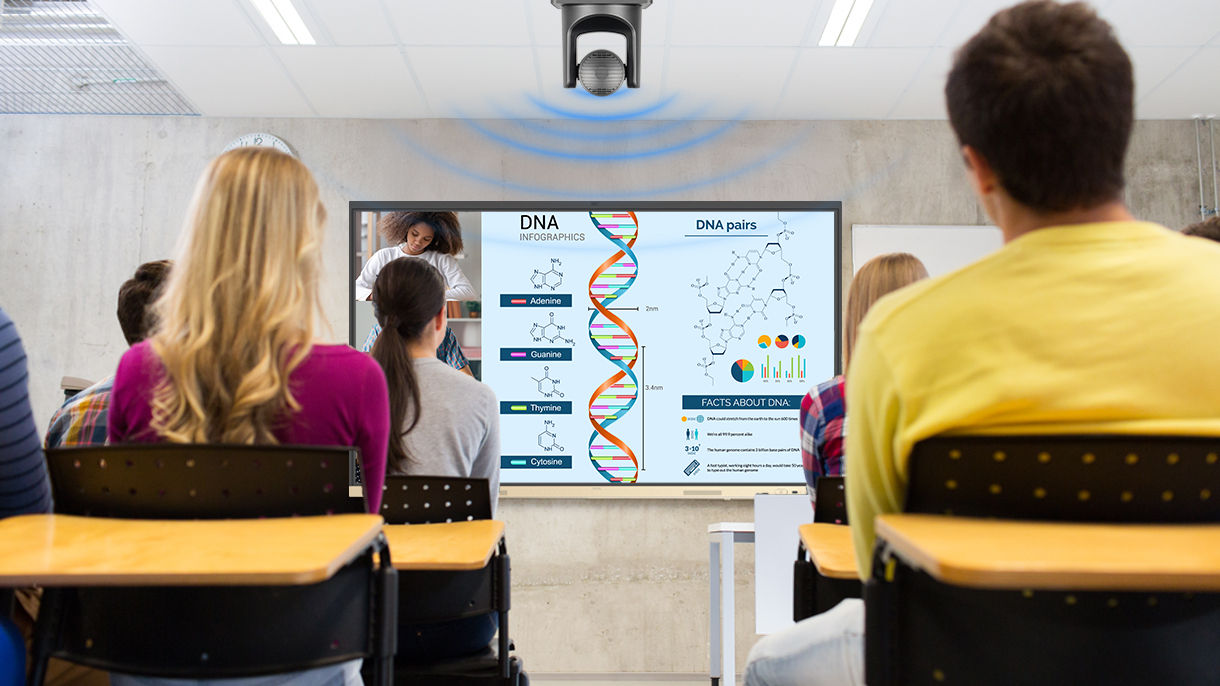 group of students in lecture hall