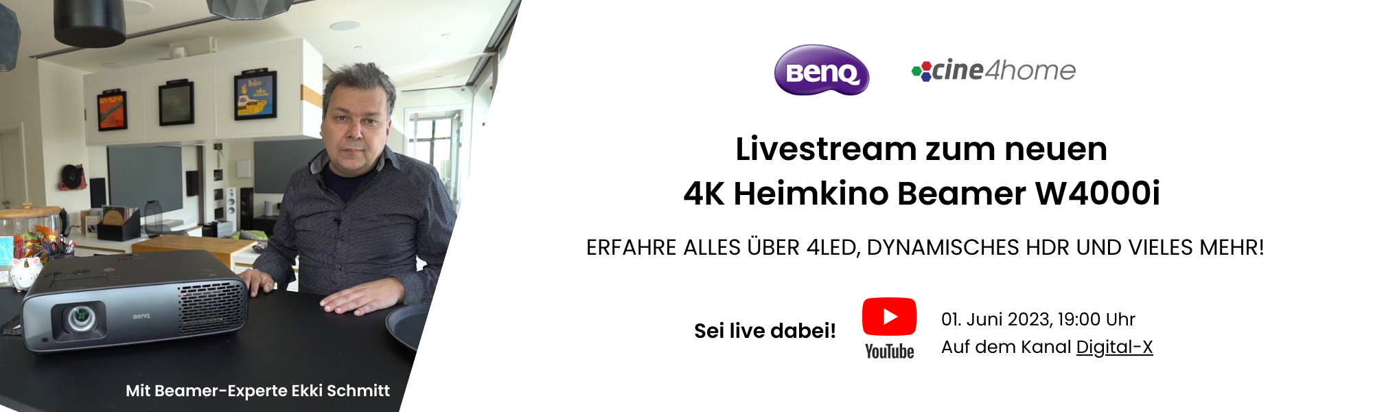 LIVESTREAM mit Ekki Schmitt: Alles, was du über den neuen BenQ W4000i wissen musst