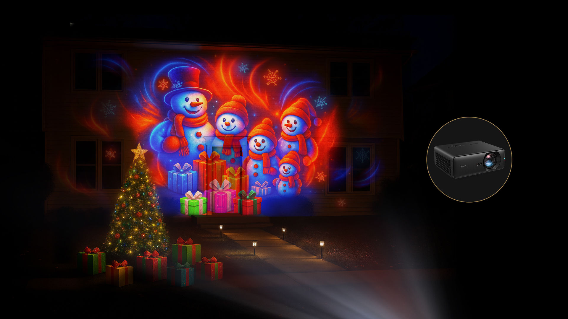 BenQ Christmas House Mapping Projector