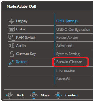 How can I protect BenQ OLED monitor against image burn-in?