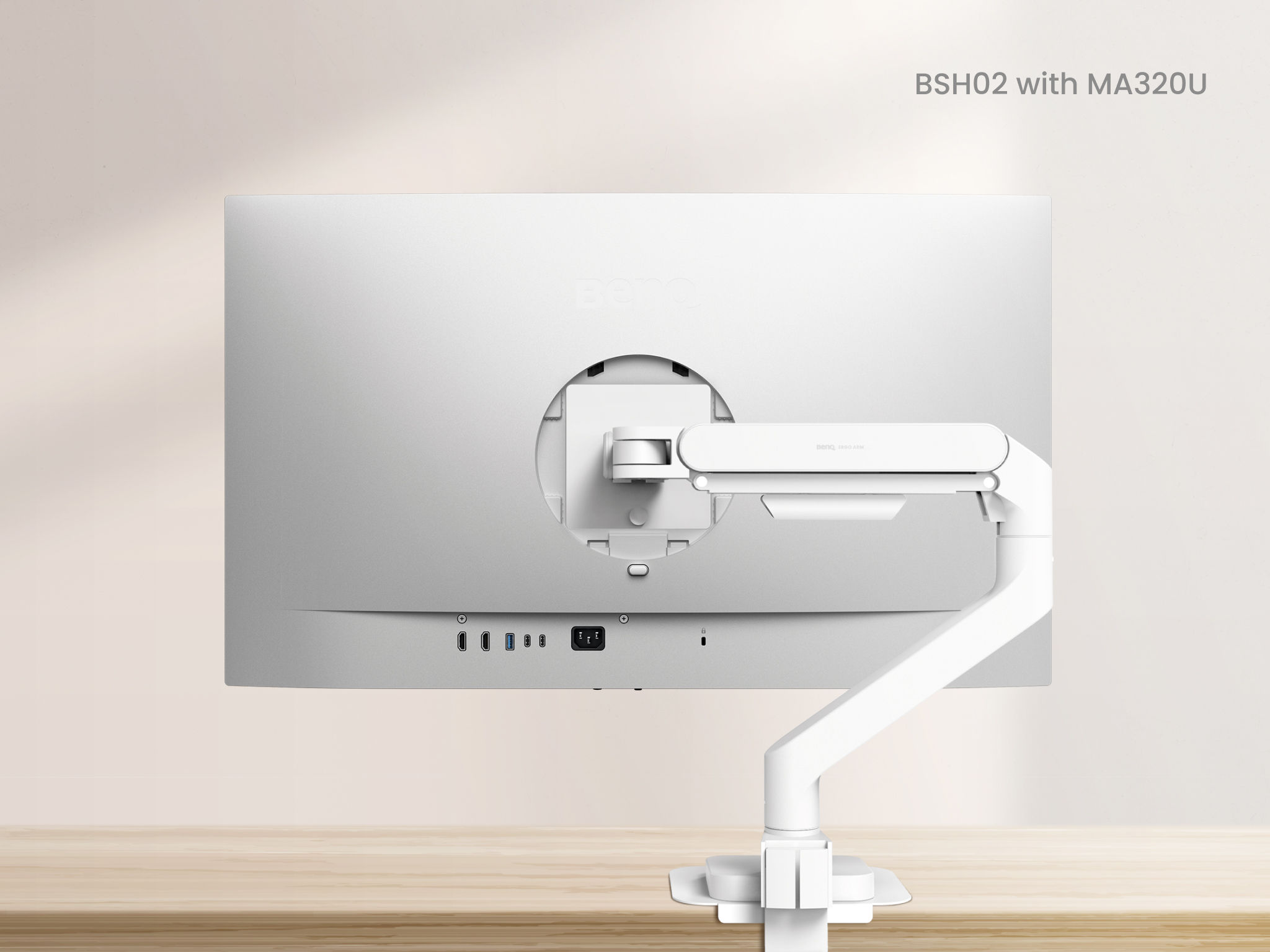 MA320U monitor with BenQ Ergo Arm BSH02
