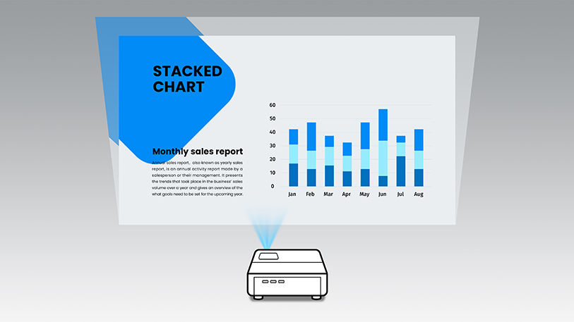 BenQ MW560 can do Auto Vertical Keystone to project the the perfect squared image from any angle