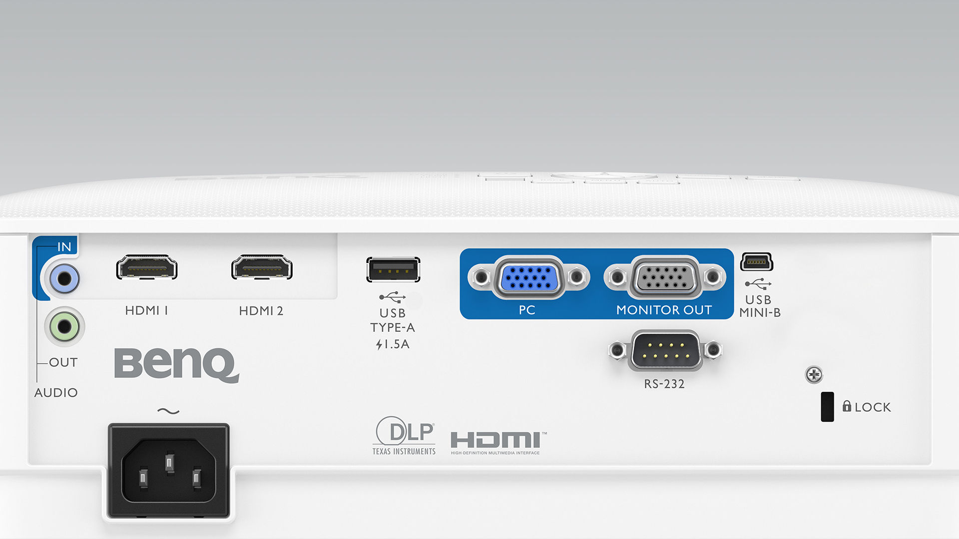 BenQ MW560 io port is with reliable transmission and versatile connectivity