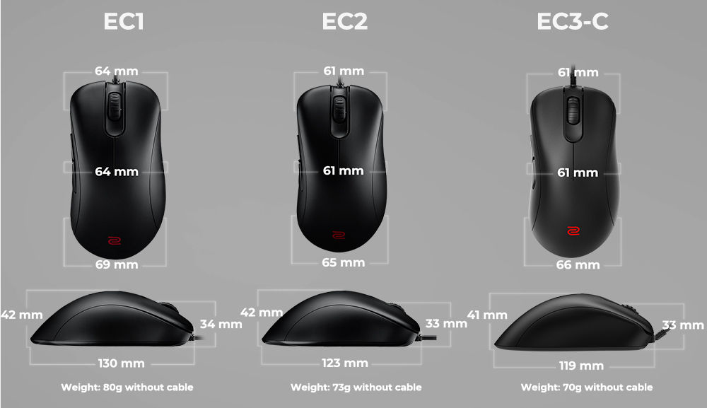 BENQ ZOWIE EC3-C ゲーミングマウス Smallサイズ