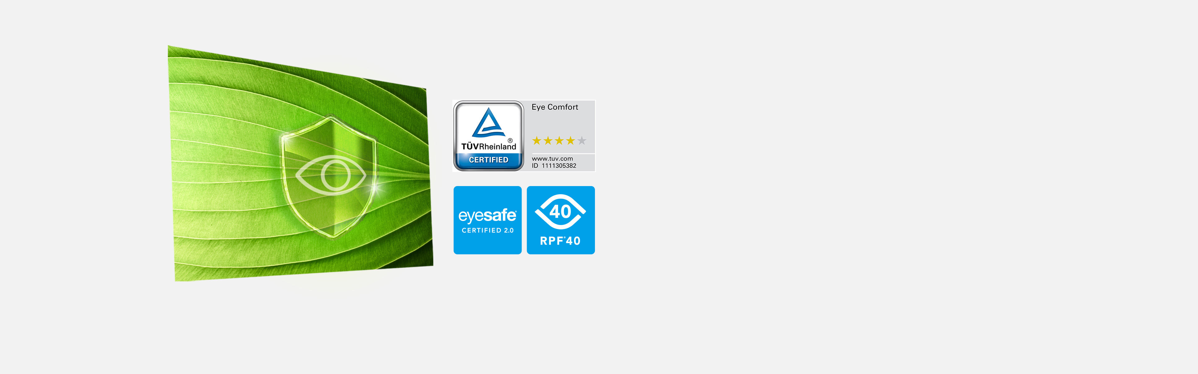 Certified for Eye Comfort—TÜV 4-Star standard and Eyesafe Certified 2.0 prove BL2790C protects your eyes all day.