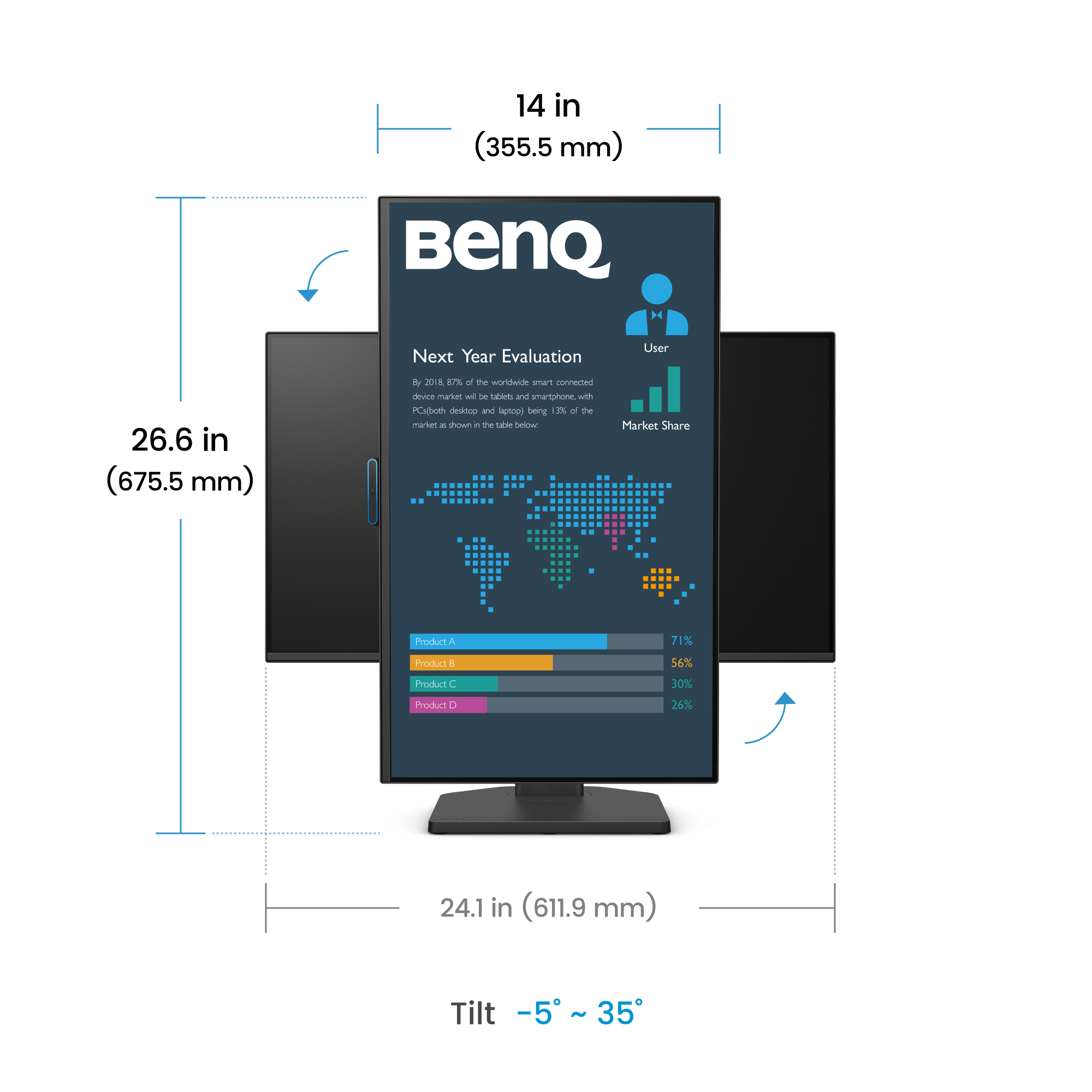 BL2790TC | 27” 1080p FHD BenQ Eye-Care Business Monitor  