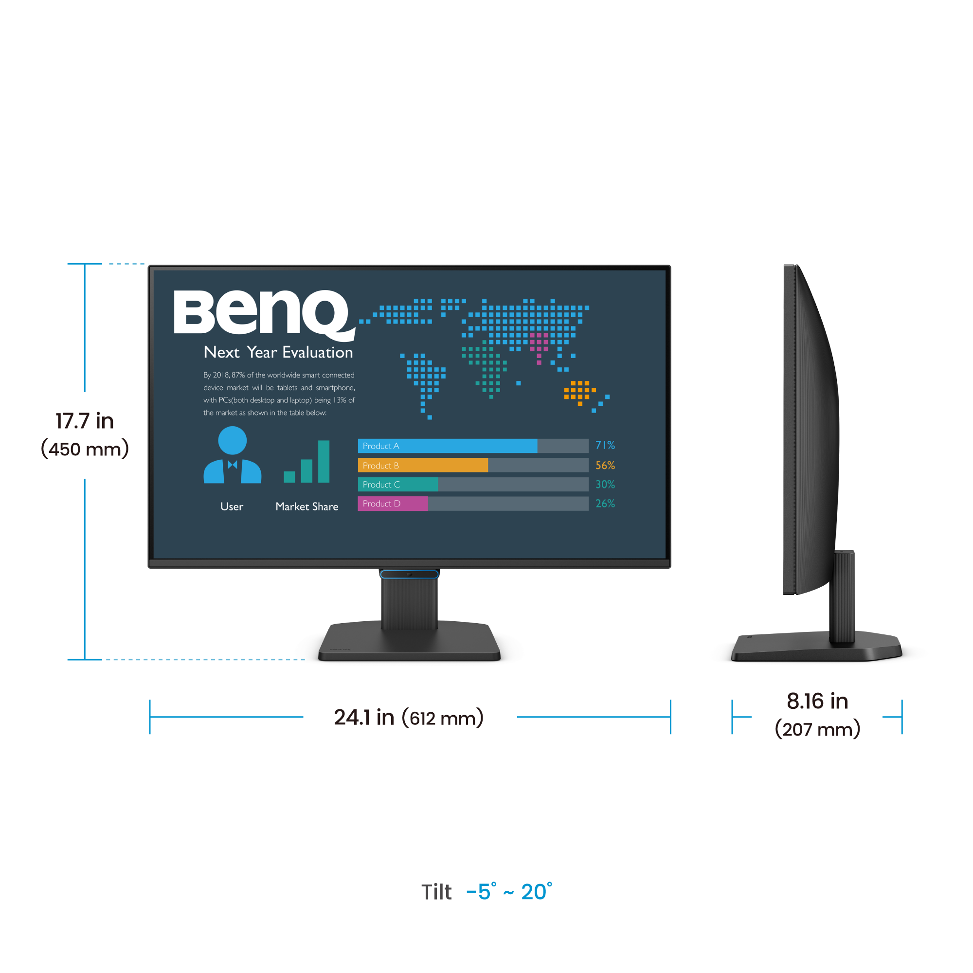 BL2790C | 27” 1080p FHD BenQ Eye-Care Business Monitor  