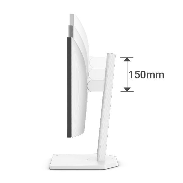 Height, tilt, pivot, and swivel adjustments provide a flexible, comfortable working experience.