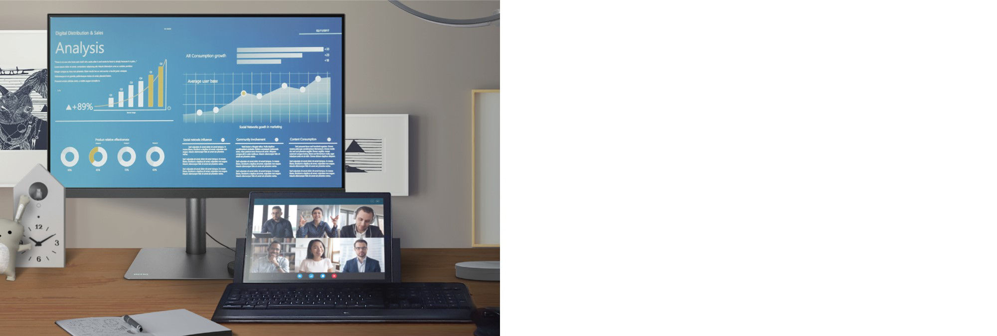 BenQ Eye-Care Monitor for Work at Home. Flick-free, low blue light, and brightness intelligence.   