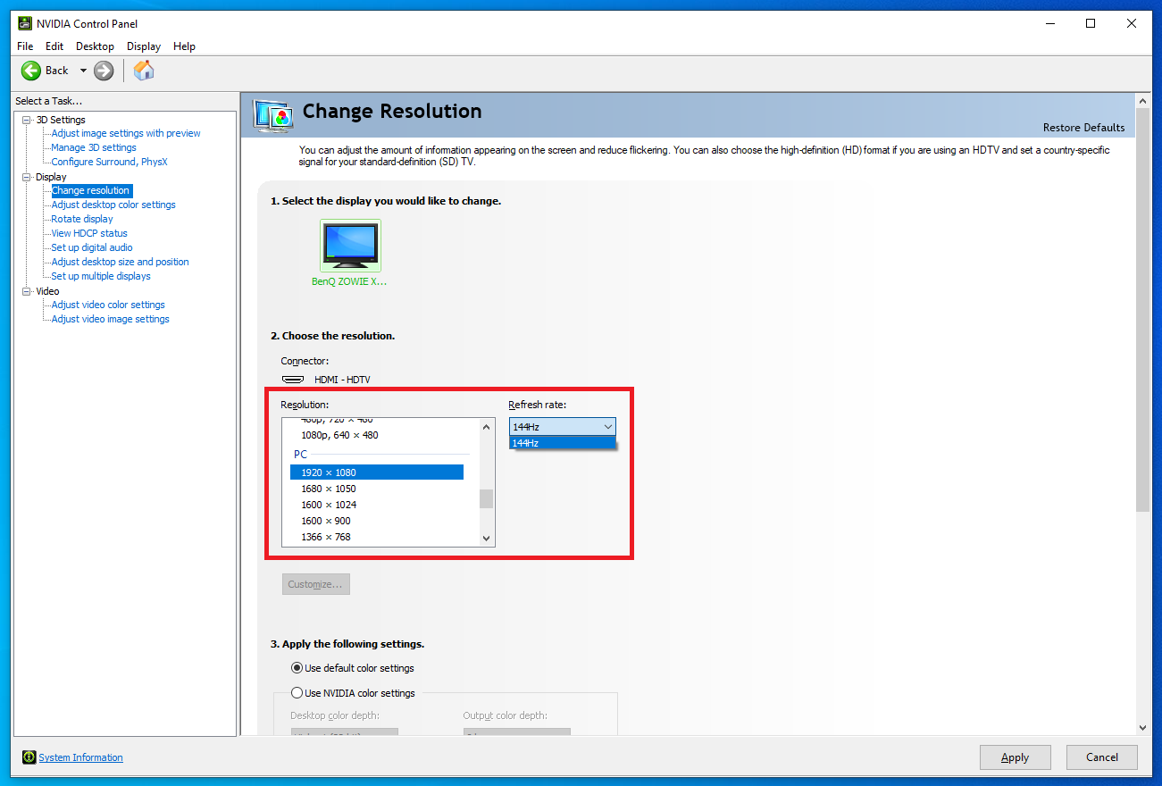 How to Set Your Monitor's Refresh Rate to Its Maximum Value (144Hz ...