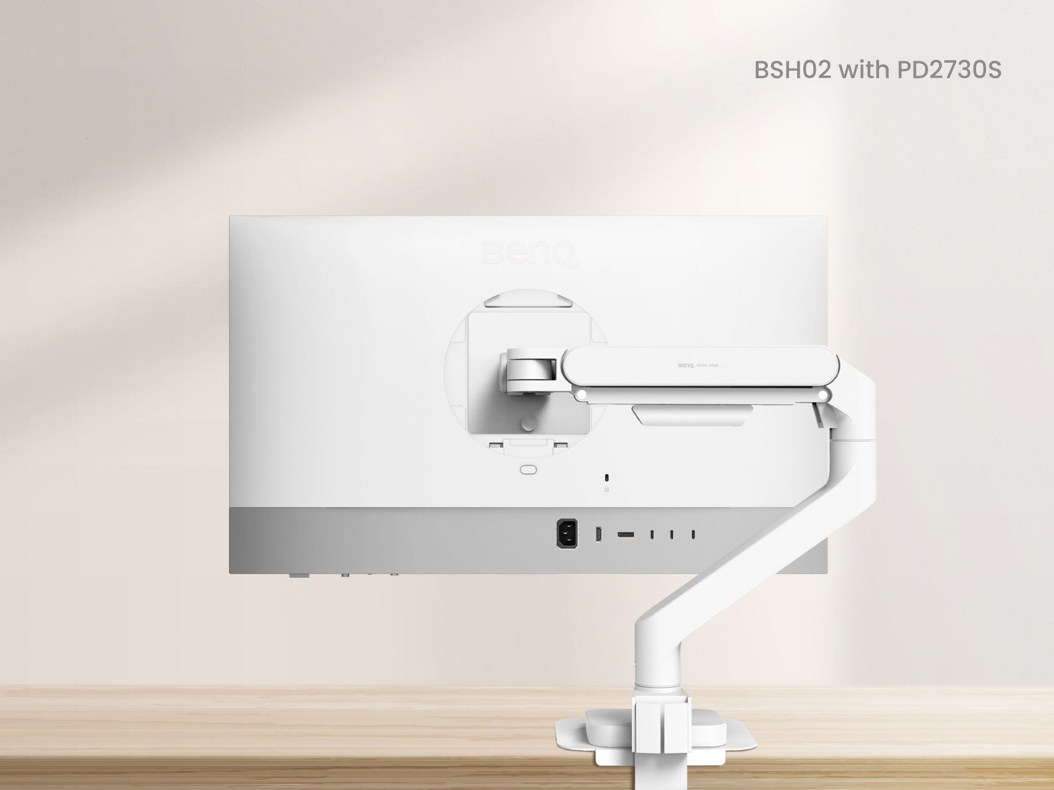 PD2730S monitor with BenQ Ergo Arm BSH02