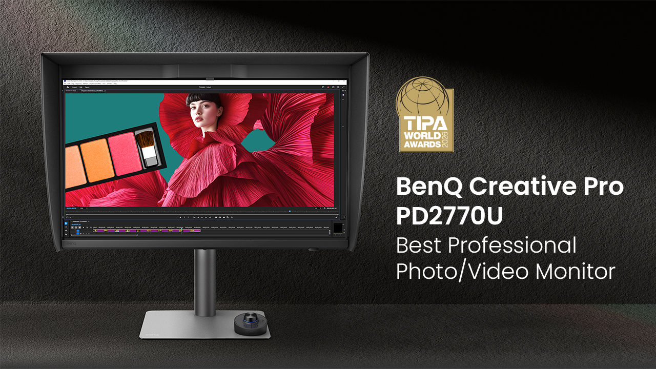 BenQ PD2770U Wins TIPA World Award 2026 for Best Professional Photo/Video Monitor