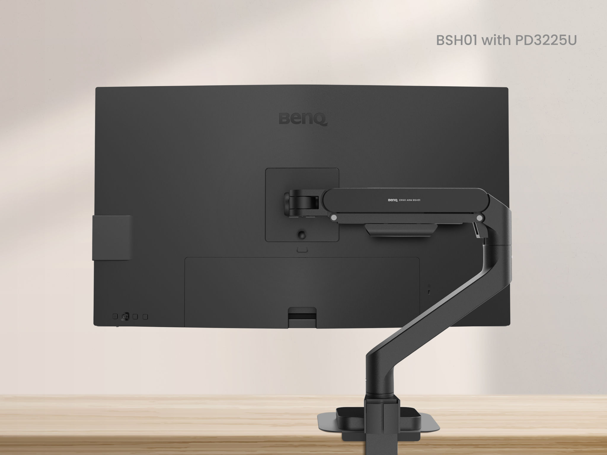 PD3225U monitor with BenQ Ergo Arm BSH01