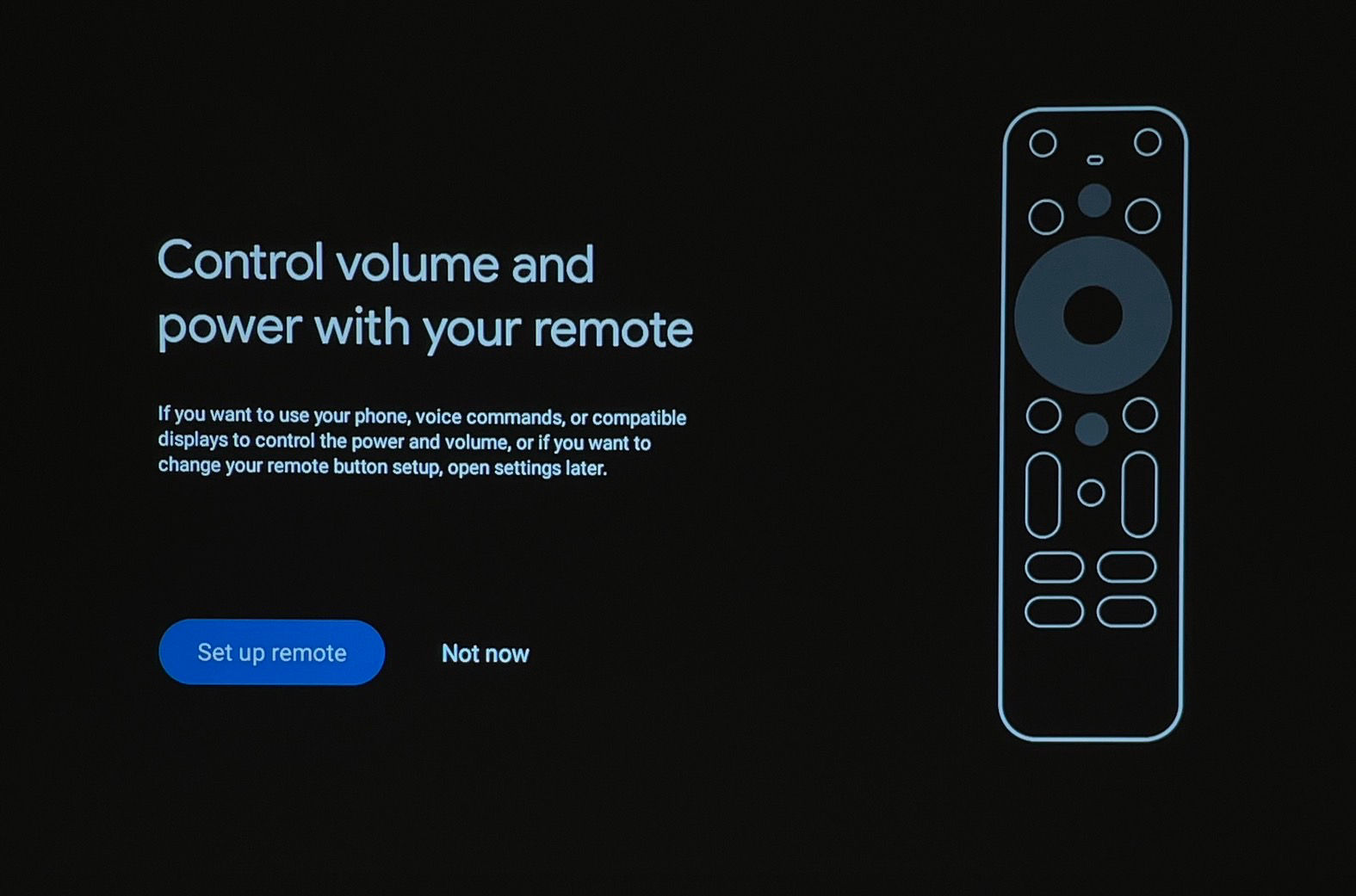 Pairing the Remote Control for Android TV