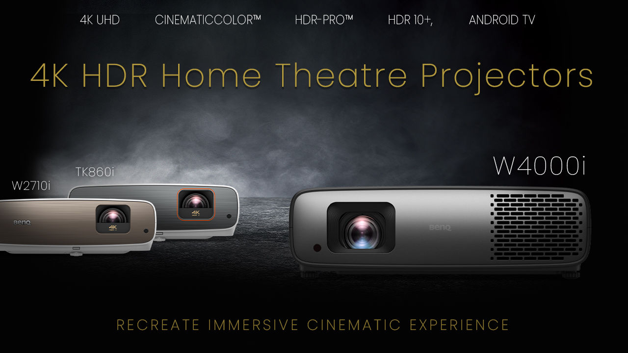 BenQ presenta i nuovi proiettori home cinema W4000i, W2710i e TK860i