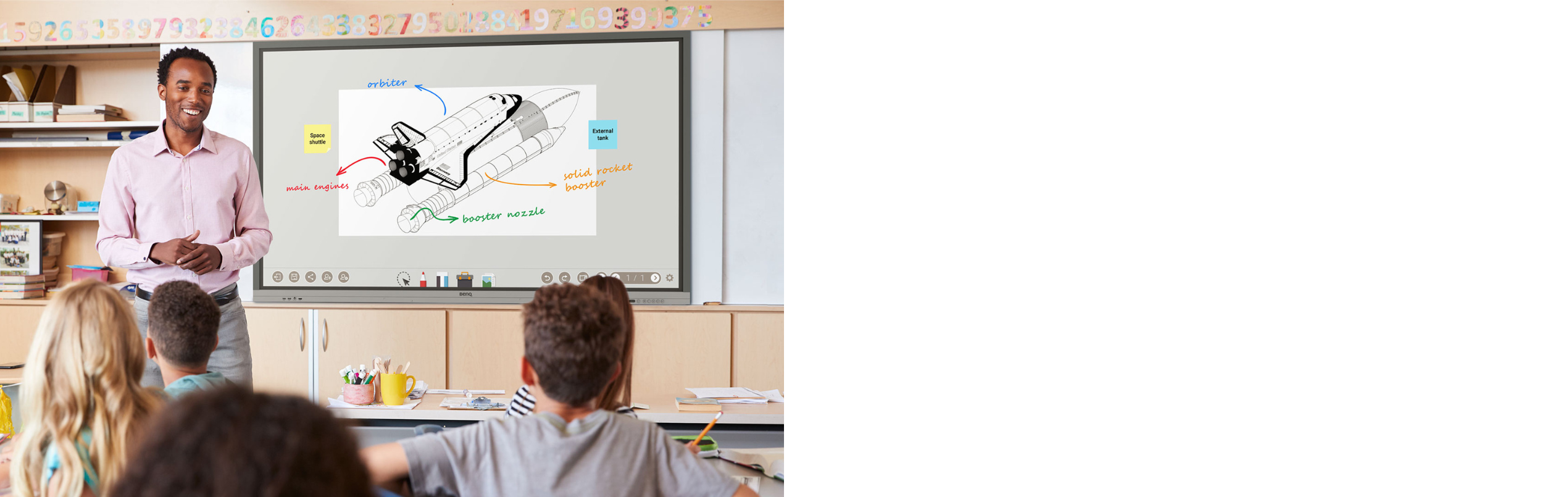 Teacher uses BenQ interactive display to teach and engage students in the classroom