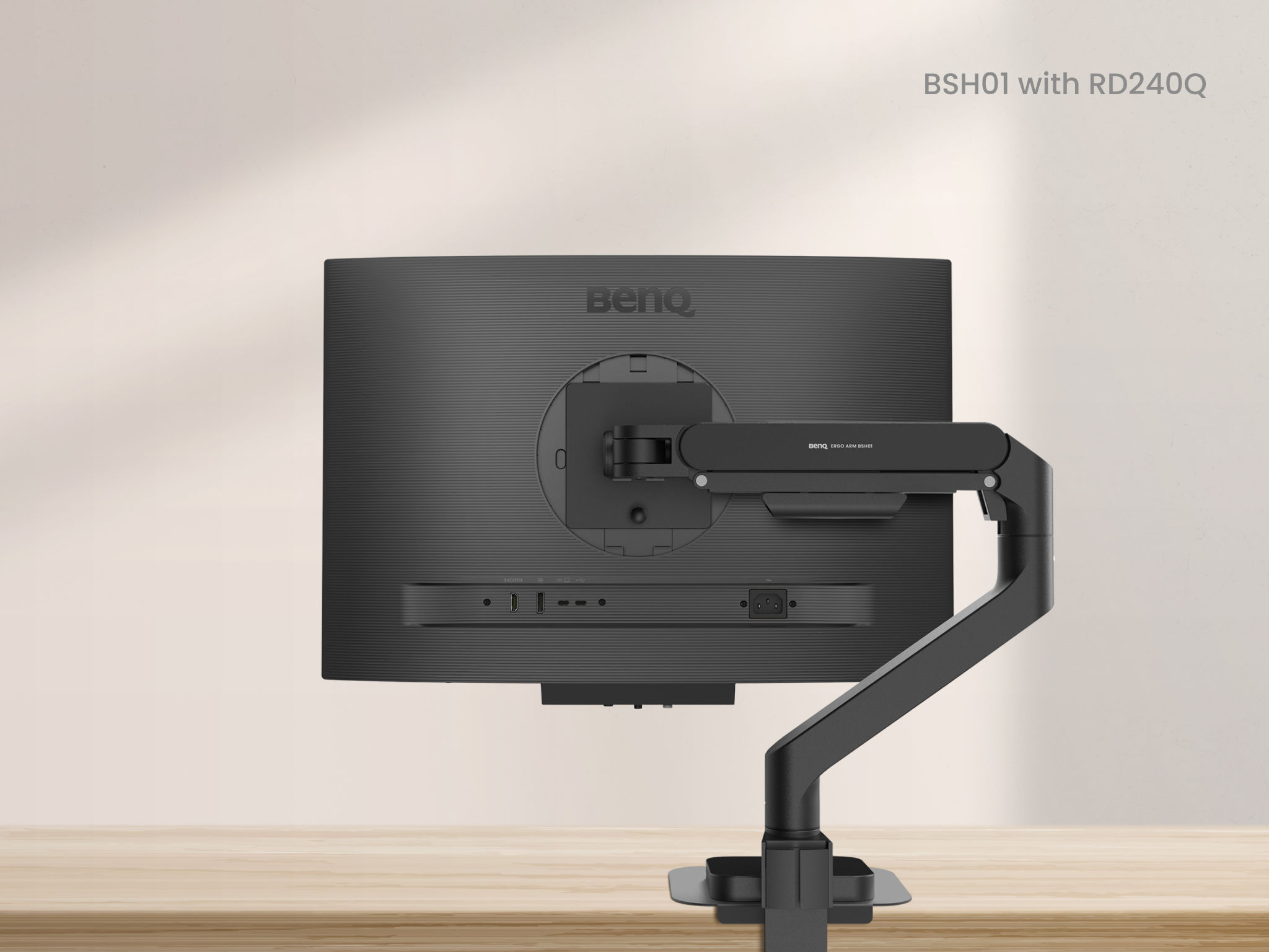 RD240Q monitor with BenQ Ergo Arm BSH01