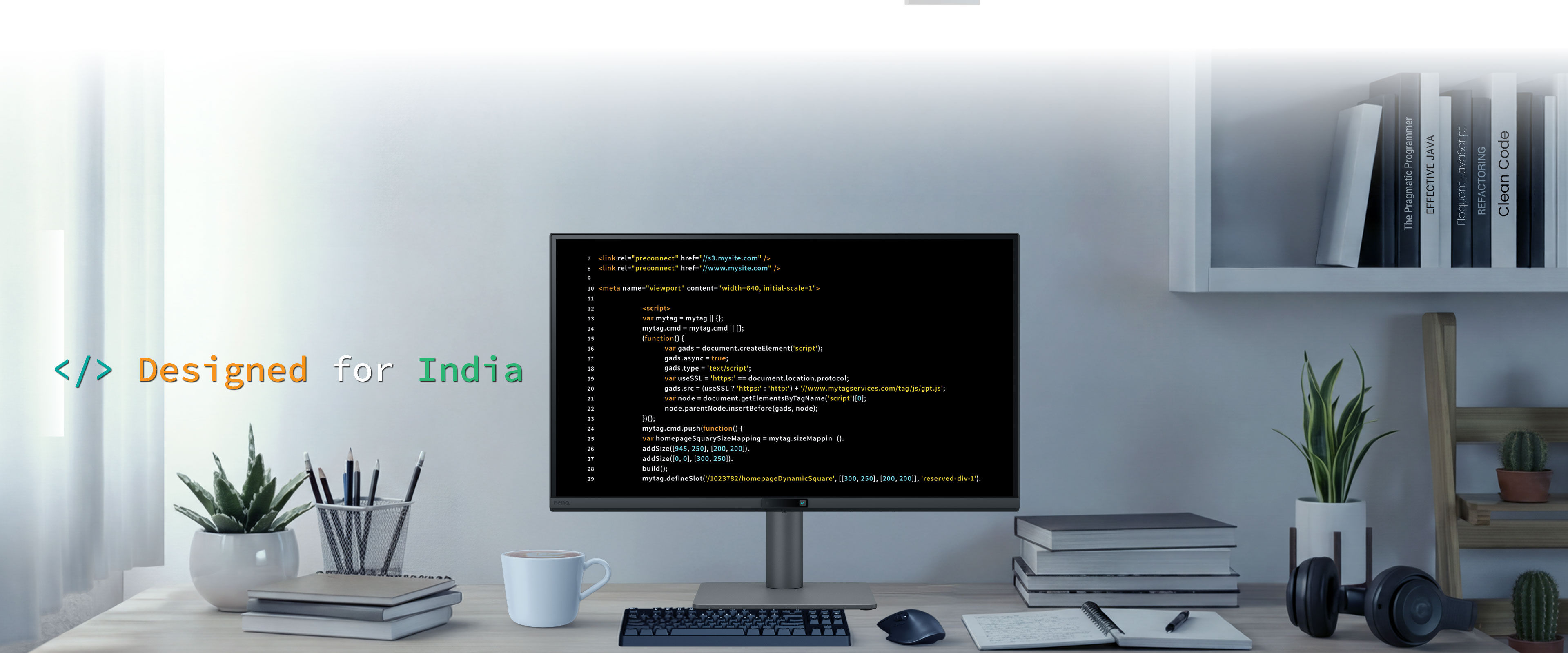 BenQ RD270Q boosts programming productivity through its Nano Matte Panel, 144Hz refresh rate, and exclusive coding modes. It delivers crystal-clear fonts for improved code differentiation, seamlessly adapting to both light and dark themes across diverse development environments.