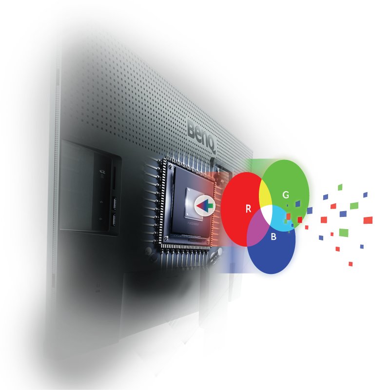 BenQのカラーマネジメントモニターは、ハードウェアキャリブレーションによる、一貫した画像品質を提供します。