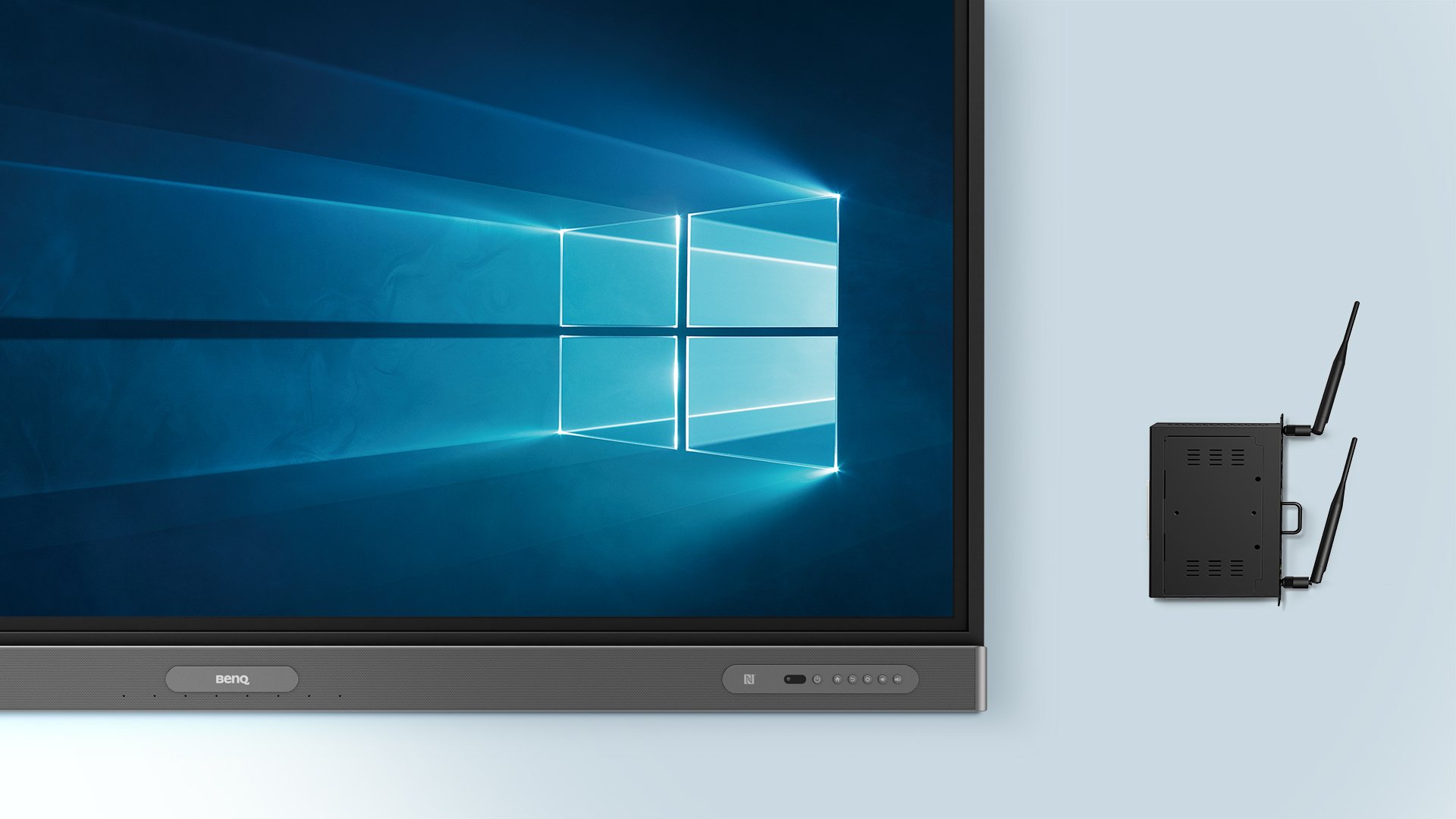  RP7503 | 75" firemní interaktivní displej řady Pro,  Připojte zásuvný počítač a přeměňte displej BenQ na výkonné zařízení se systémem Windows. Získáte tak všechny funkce a vlastnosti systému Windows, které již znáte, aniž byste museli připojovat notebook.