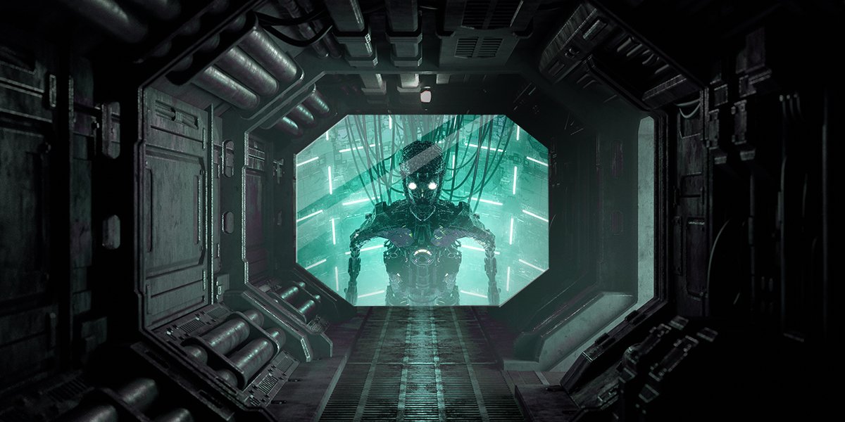 ghost in a spaceship in style of animated movie ghost in shell