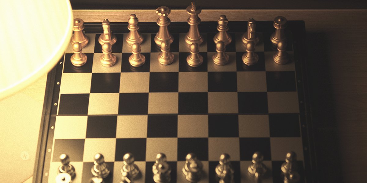 chess game in the style of Netflix series The Queen's Gambit
