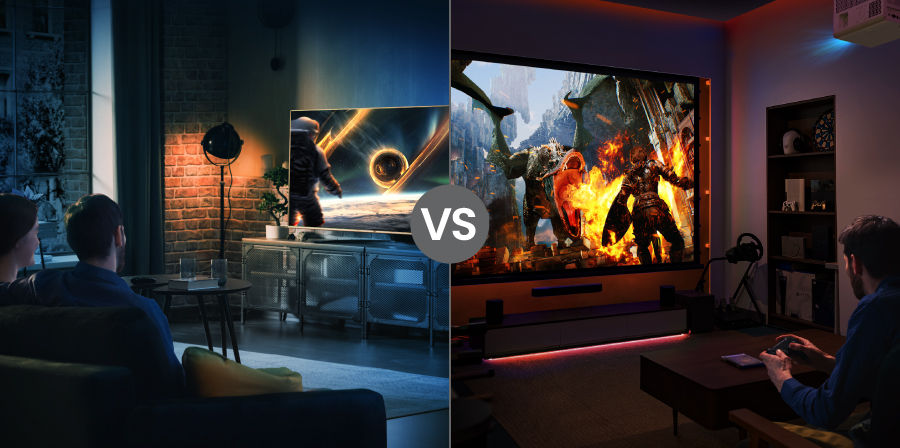 Projector vs. TV: Enhancing Big Screen Home Cinema and Gaming Experiences