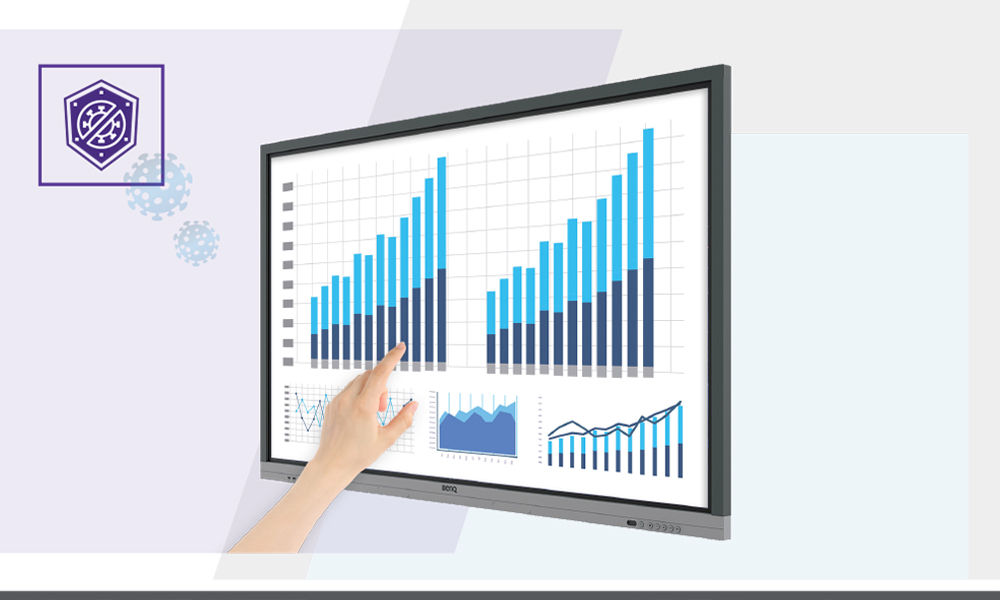 Annotate and collaborate safely and effectively with a fluid writing experience on a certified antimicrobial coated screen.